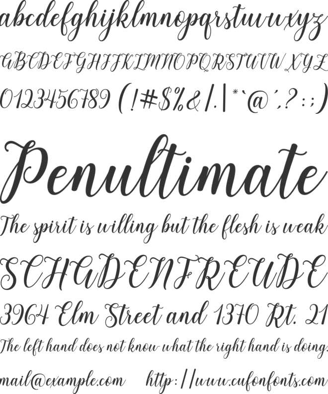 my dream font preview