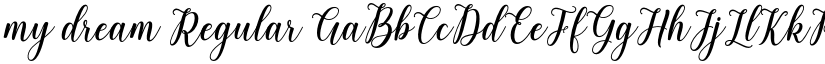 my dream Regular font