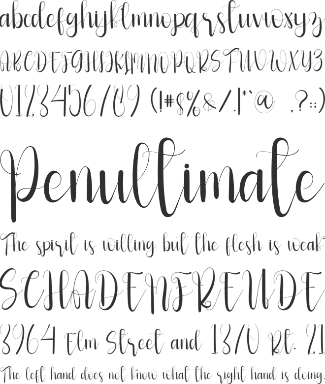 Sweetly font preview