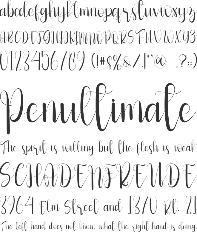 Sweetly font preview