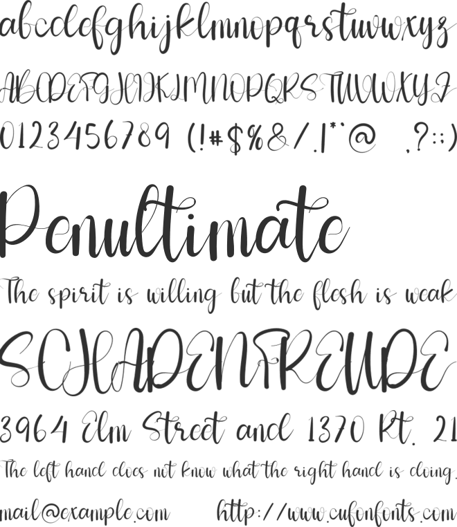 Beauty Of Mommy font preview