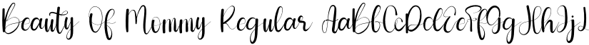 Beauty Of Mommy Regular font