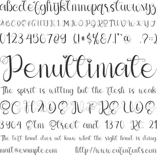 Happy Holidays font preview