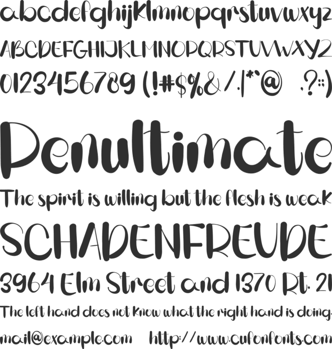 FRIEND FOREVER font preview