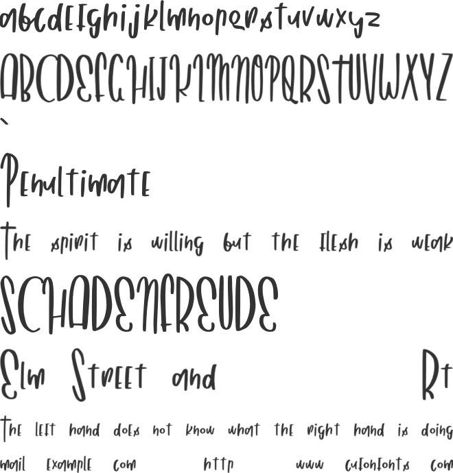 RABBIT HABIT font preview