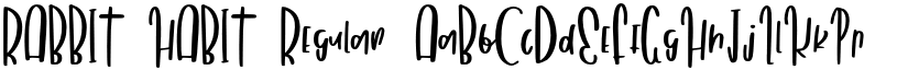 RABBIT HABIT Regular font