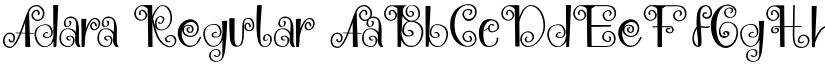 Adara Regular font