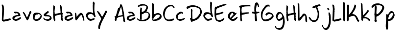 LavosHandy font