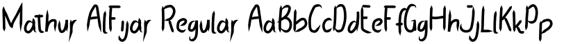 Mathur AlFijar Regular font
