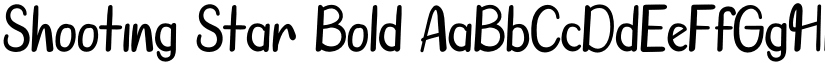 Shooting Star Bold font