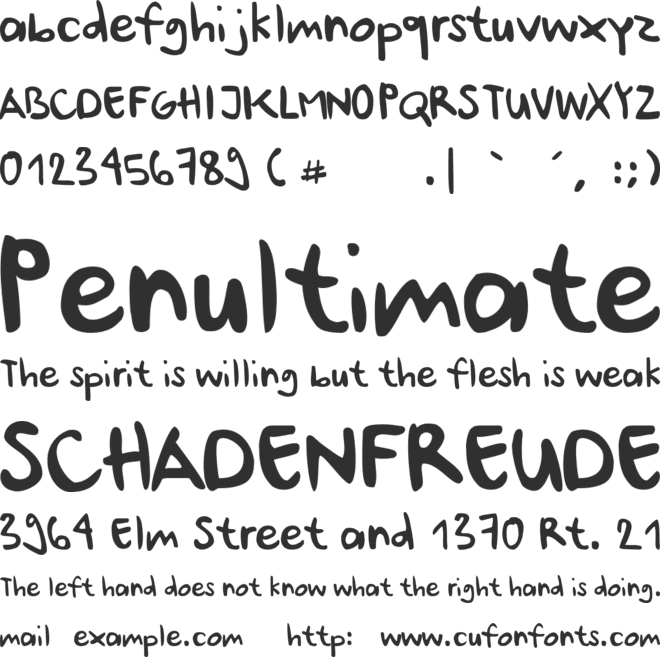 Ursula Handschrift font preview