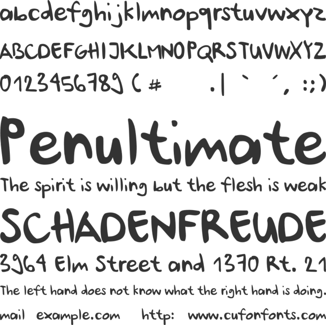 Ursula Handschrift font preview