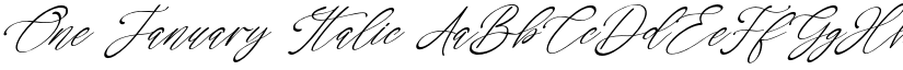One January Italic font
