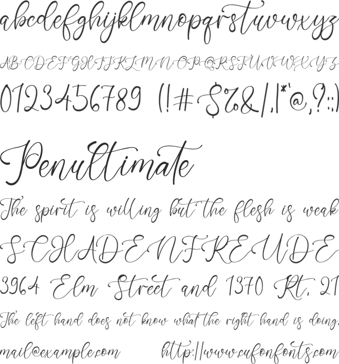 One January font preview
