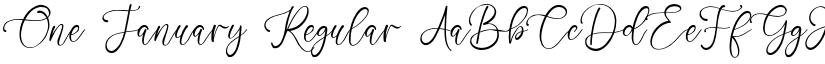 One January Regular font