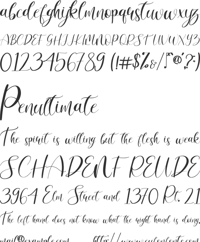 Citralyana font preview