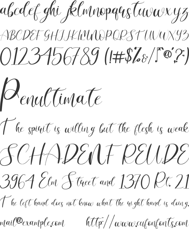 Citralyana font preview
