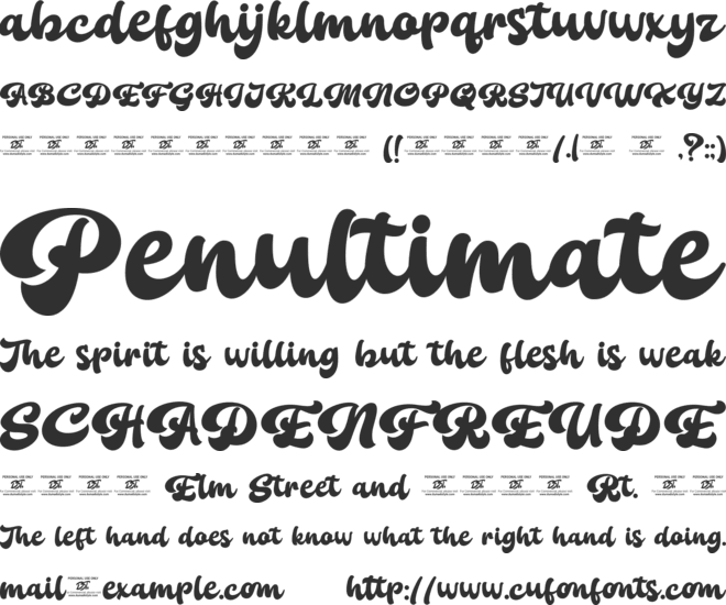 Holicya font preview