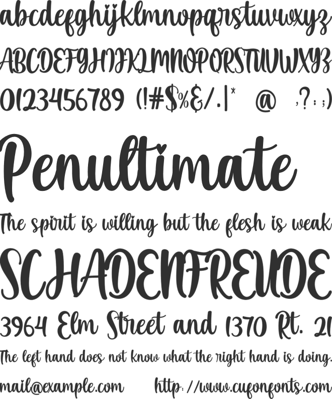 Sweet Dating font preview
