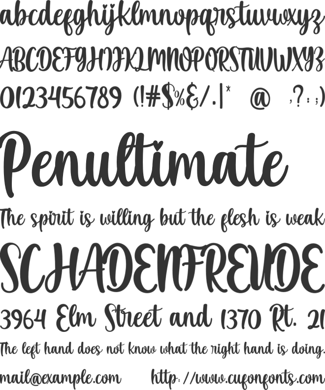 Sweet Dating font preview