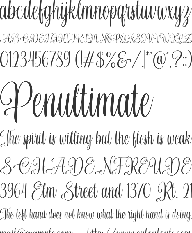 The Beautiful Secret font preview