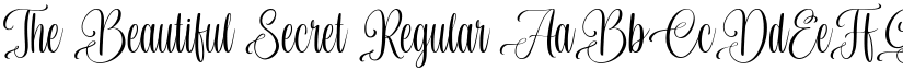 The Beautiful Secret Regular font