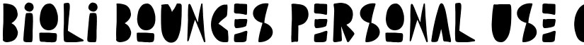 Bioli Bounces Personal Use Only Regular font