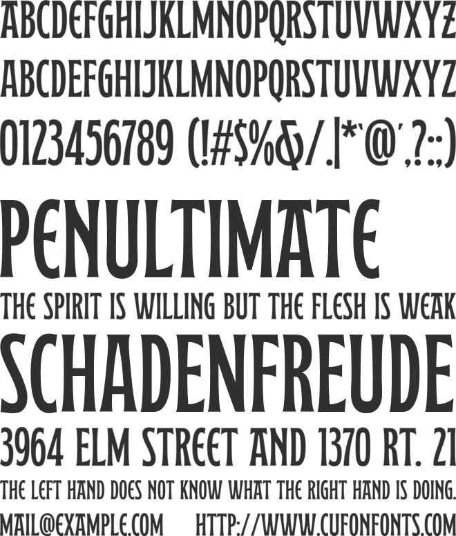 Garyford PERSONAL USE ONLY font preview
