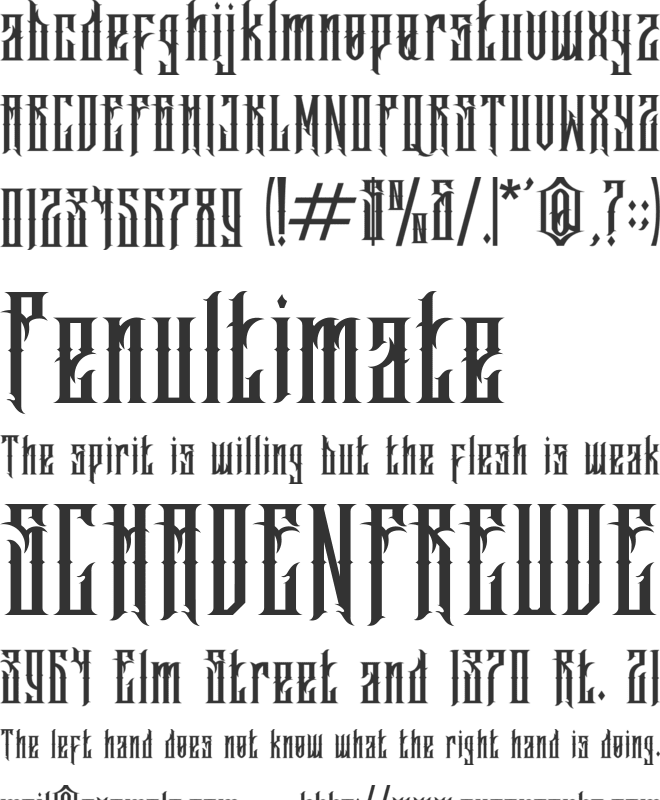 Marthapura font preview