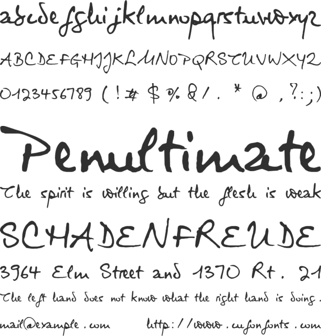 Virginie font preview