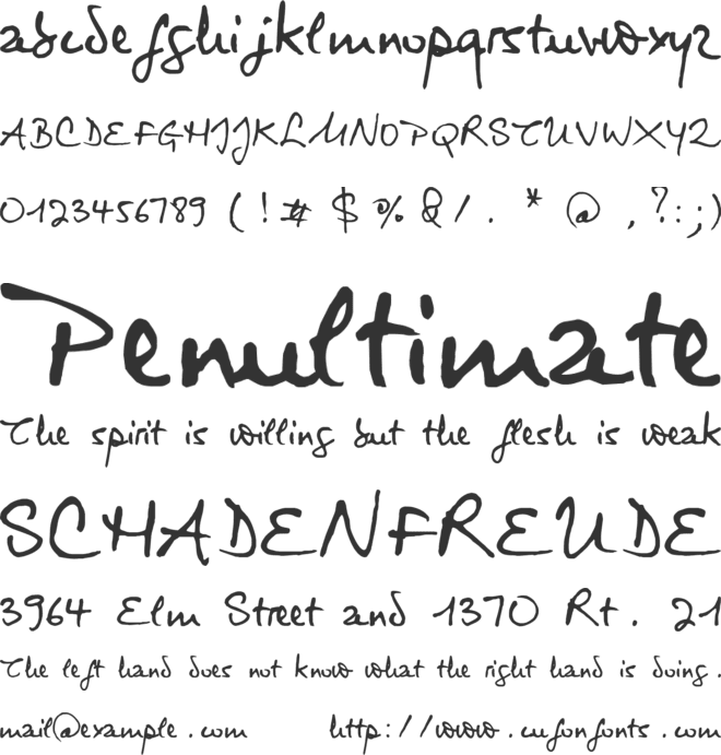 Virginie font preview