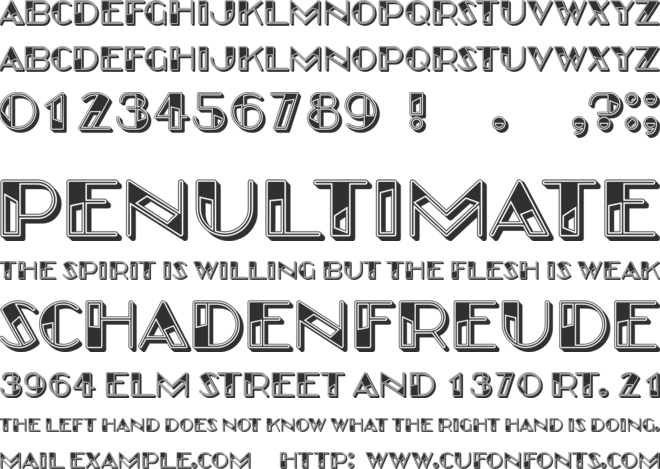 In Resin font preview