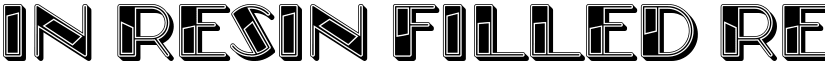 In Resin Filled Regular font