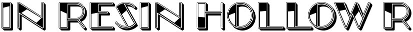 In Resin Hollow Regular font