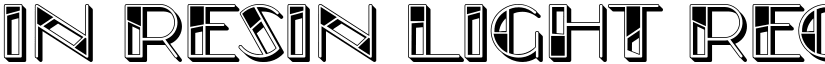 In Resin Light Regular font