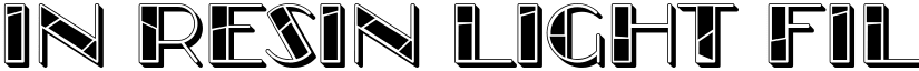 In Resin Light Filled Regular font