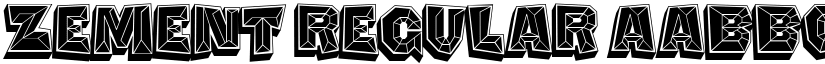 Zement Regular font