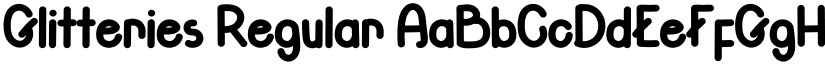 Glitteries Regular font