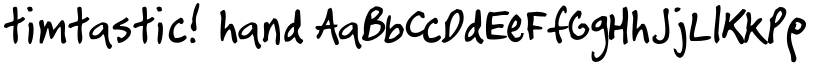 timtastic! hand font