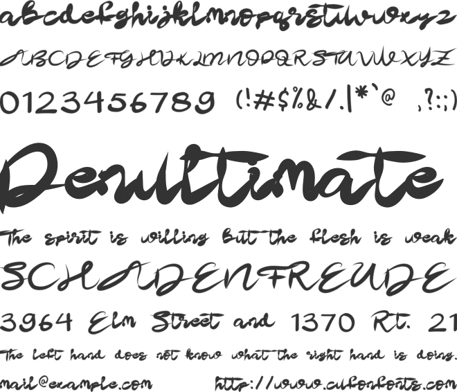 Farisha Shooters font preview