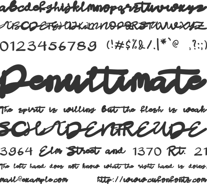 Dark Night font preview