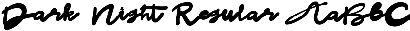 Dark Night Regular font