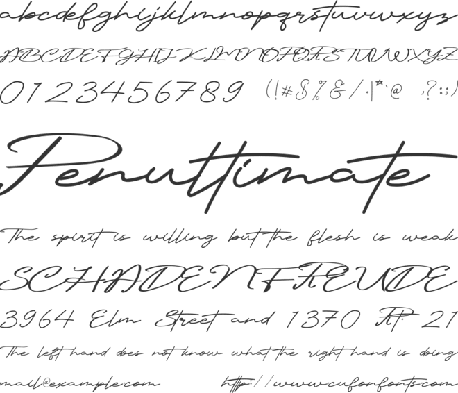 Misthic font preview