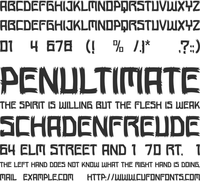 Real Enemy font preview