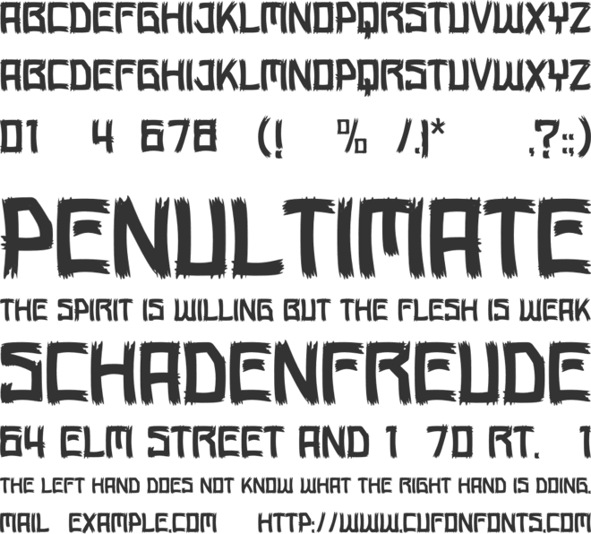 Real Enemy font preview