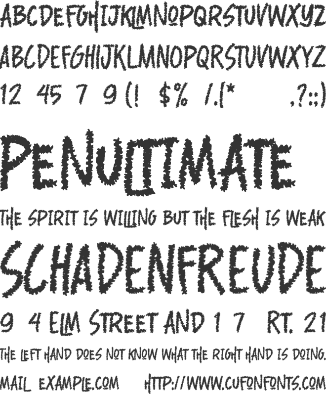 Monsterian font preview