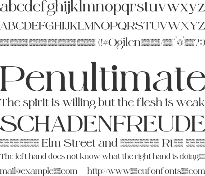 Ogilen Personal Use font preview