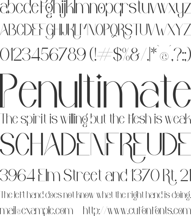 Kegisiko font preview