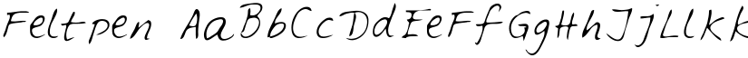 Feltpen font