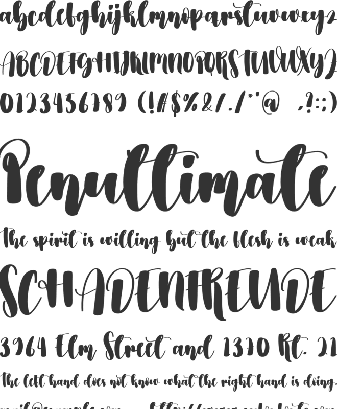 Autography font preview